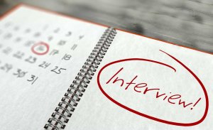 A picture of a calendar for an interview date