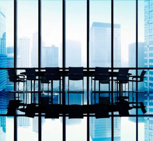 A view from a corporate meeting table
